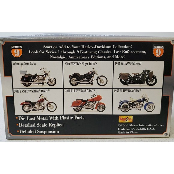 MAISTO HARLEY-DAVIDSON  1:18 SCALE DIECAST FXSTD Softail Deuce MOTORCYCLE Ser. 9 - Picture 3 of 8
